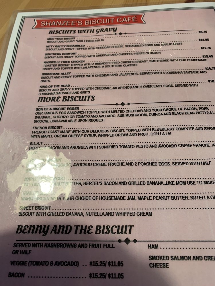 Shanzee's Biscuit Cafe Address, Photo, Menu Food Link