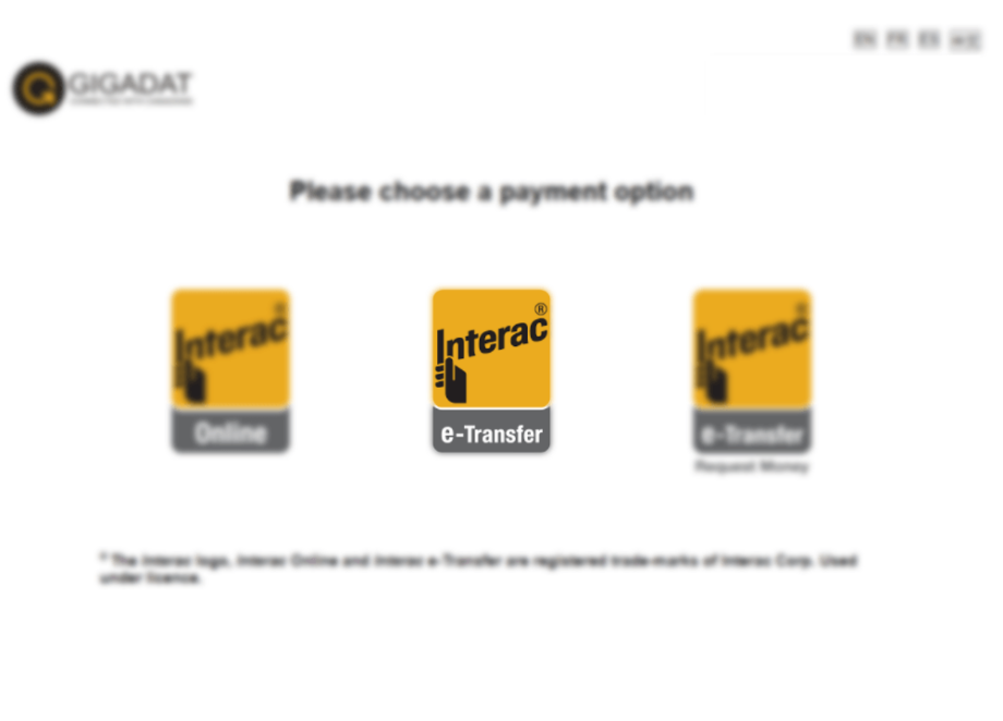 Select e-Transfer from the available options