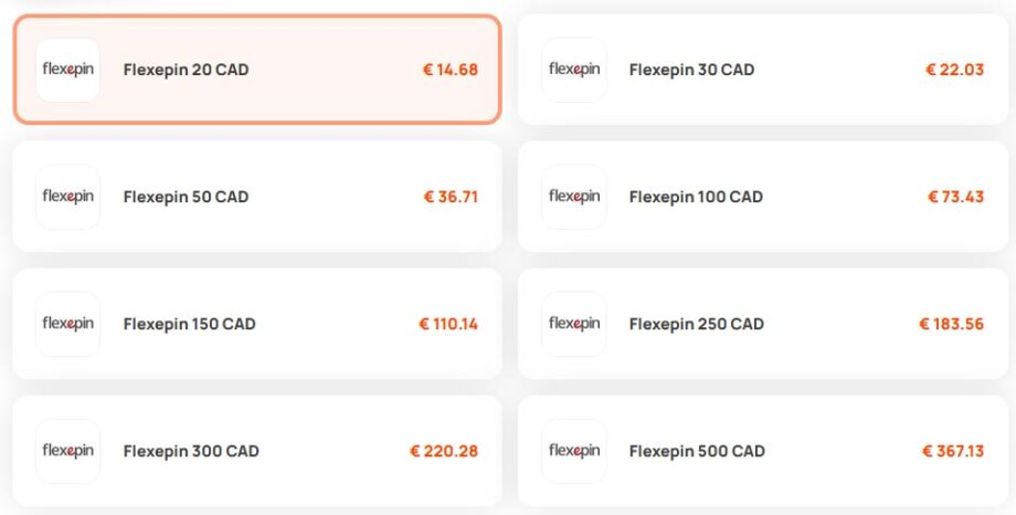 Choose voucher value