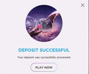 Deposit successful